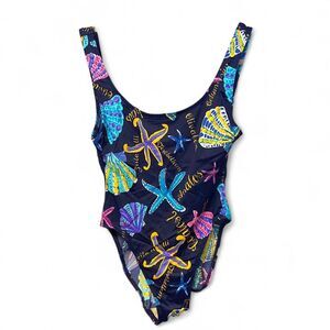 Vintage 90s Adrienne Vittadini one piece swimsuit size 6